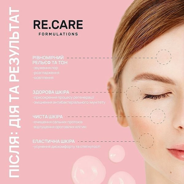 Відлущувальний тонер для обличчя Re.Care Exfoliating Face Toner 01088 фото