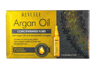 Флюїд з аргановою олією для обличчя, шиї, декольте Revuele Argan Oil Ampoules Concentrated Fluiding Tonic Cica Extract 9319 фото