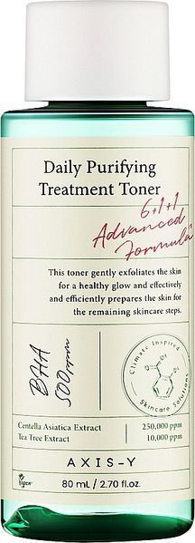 Тонер для проблемної шкіри з центеллою та BHA-кислотою Axis-Y Daily Purifying Treatment Toner 00868 фото