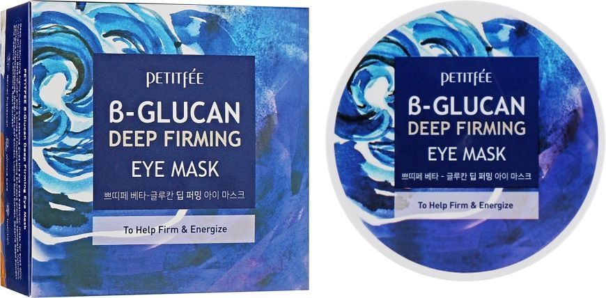 Суперзміцнювальні патчі під очі з бета-глюканом Petitfee B-Glucan Deep Firming Eye Mask 0200 фото