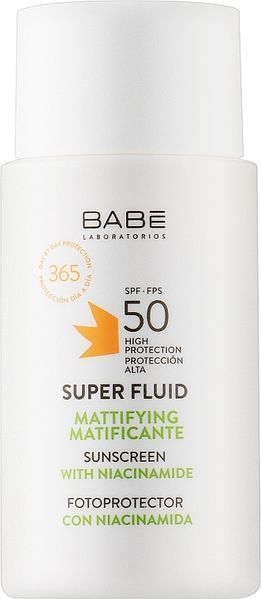 Сонцезахисний супер флюїд SPF50 з матувальним ефектом Babe Laboratorios Super Fluid SPF50 9199 фото
