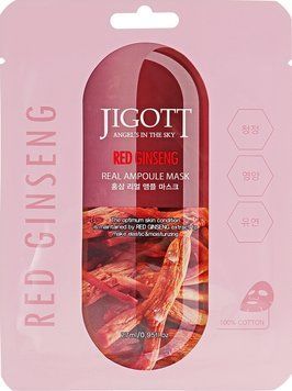 Ампульна маска із червоним женьшенем Jigott Red Ginseng Real Ampoule Mask 1778 фото