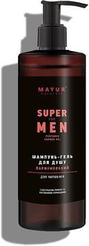 Парфумований шампунь-гель для душу 3 в 1 для чоловіків "Super For Men" Mayur Natural Cosmetics 01327 фото