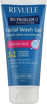 Гель для вмивання 3 в 1 з саліциловою кислотою Revuele No Problem Washing Gel 9283 фото