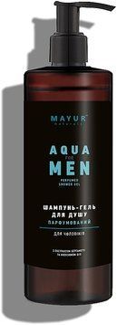 Парфумований шампунь-гель для душу 3 в 1 для чоловіків "Aqua For Men" Mayur Natural Cosmetics 01328 фото