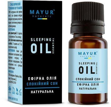 Суміш натуральних ефірних олій "Спокійний сон" Mayur Sleeping Oil Essential 01167 фото