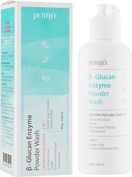 Ензимна пудра з бета-глюканом для вмивання Petitfee Beta-Glucan Enzyme Powder Wash 15 фото