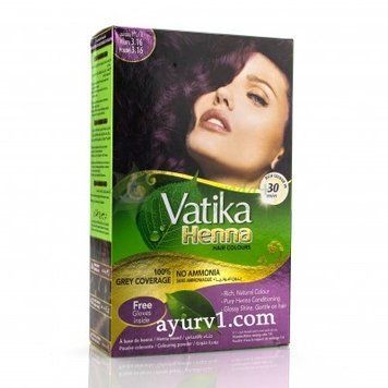 Натуральна фарба для волосся Dabur Vatika Henna Hair Colours №3.16 Plum 9000 фото