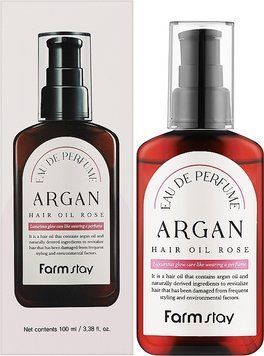 Олія для волосся з ароматом троянди FarmStay Eau De Perfume Argan Hair Oil 01078 фото