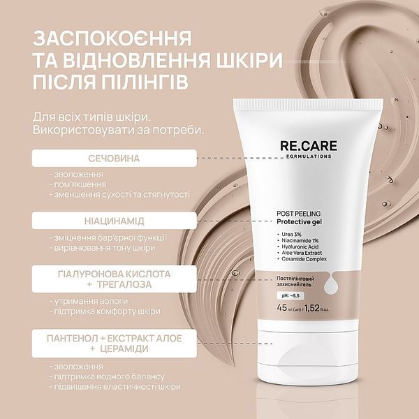 Постпілінговий захисний гель Re.Care Post Peeling Protective Gel 01097 фото