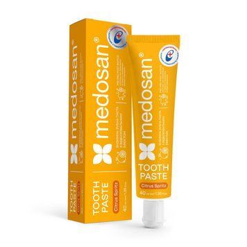 Ензимна зубна паста з відбілювальним ефектом Medosan Citrus Spritz 01309 фото