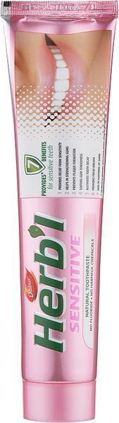 Зубна паста для чутливих зубів Dabur Herbl Sensitive Natural Toothpaste + зубна щітка 109 фото