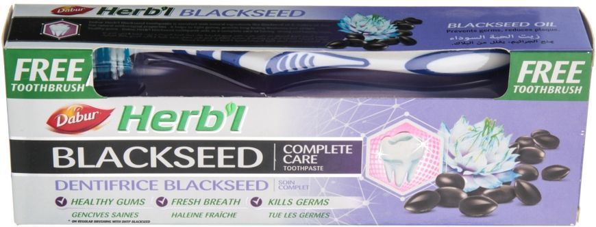 Зубна паста &laquo;Чорний кмин&raquo; Dabur Herbl Black Seed Toothpaste + зубна щітка 102 фото