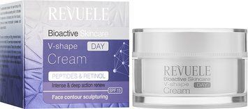 Скульптурувальний денний крем для контуру обличчя Revuele Bioactive Skin Care Retinol + Peptides V-shape Day Cream 9281 фото