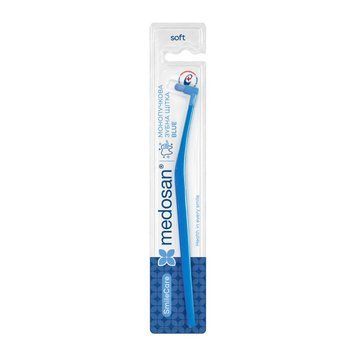 Монопучкова зубна щітка Medosan SmileCare Soft Blue 01318 фото