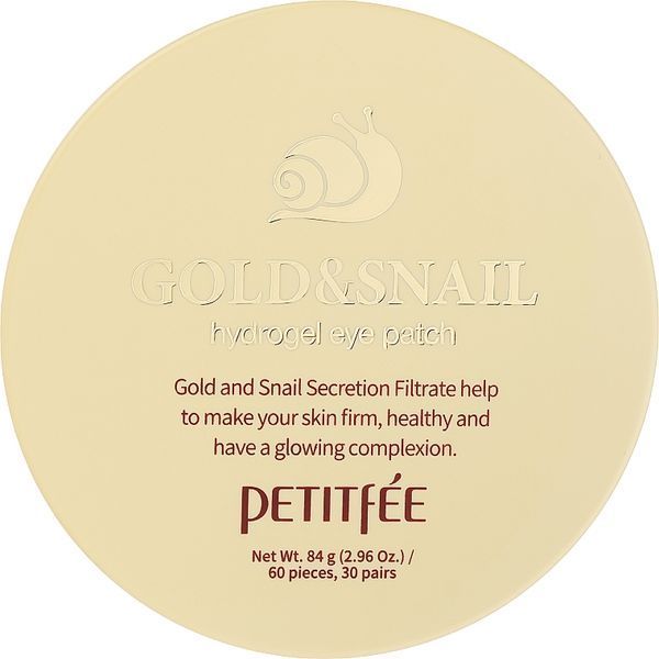 Гідрогелеві патчі для очей з золотом і равликом Petitfee Gold & Snail Hydrogel Eye Patch 344 фото