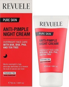 Крем нічний для обличчя проти прищів Revuele Pure Skin Anti-Pimple Night Cream 9901 фото