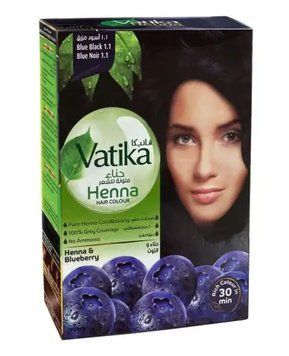 Натуральна фарба для волосся Dabur Vatika Henna Hair Colours №1.1 Blue Black 9001 фото