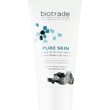 Ніжний гель для вмивання з мікросферами активованого вугілля Biotrade Pure Skin Black Detox Face Wash 9400 фото