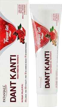 Зубна паста-гель "Сила свіжості" Patanjali Dant Kanti Fresh Power Gel Toothpaste 01188 фото