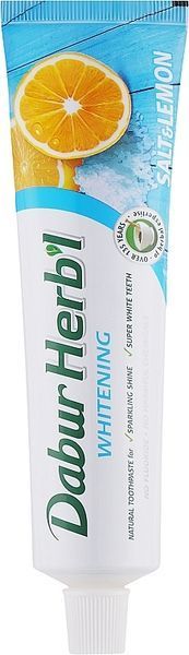 Зубна паста &laquo;Відбілююча&raquo; Dabur Herb'l Salt & Lemon Natural Toothpaste 9144 фото