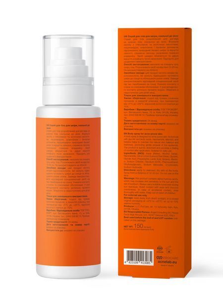 Спрей для для шкіри тіла схильної до акне ACNELAB+ Spotbody Body Spray for Acne-Prone Skin 01279 фото