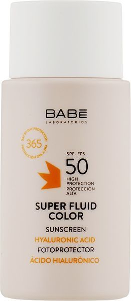 Cонцезахисний супер флюїд ВВ з тонуючим ефектом SPF 50 для всіх типів шкіри Babe Laboratorios 6136 фото