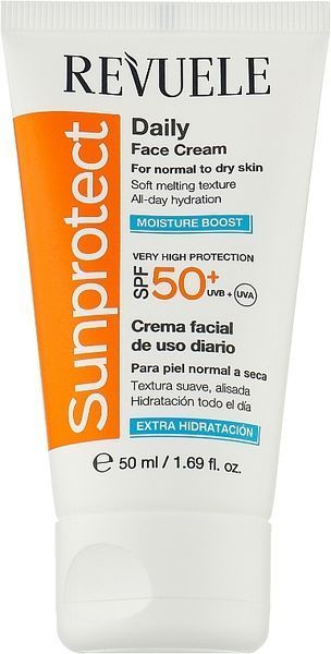 Сонцезахисний зволожуючий крем для обличчя Revuele Sunprotect Daily Face Cream SPF 50+ 9920 фото
