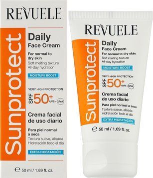 Сонцезахисний зволожуючий крем для обличчя Revuele Sunprotect Daily Face Cream SPF 50+ 9920 фото